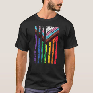 Lgtbiaq+ Pride USA flagga Pride Månad T Shirt