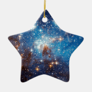LH 95 Stjärnbildande region - Hubble-rymdbild Julgransprydnad Keramik