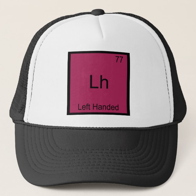 Lh - Vänsterhänt Roligt Element Kemi Symbol T Keps (Framsida)