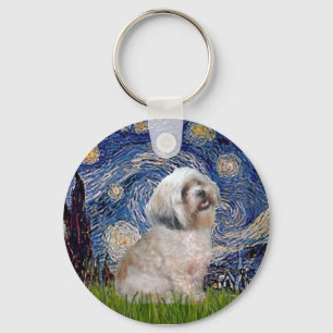 Lhasa Apso 10 - Starry Natt Nyckelring