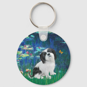 Lhasa Apso 2 - Lilies 5 Nyckelring