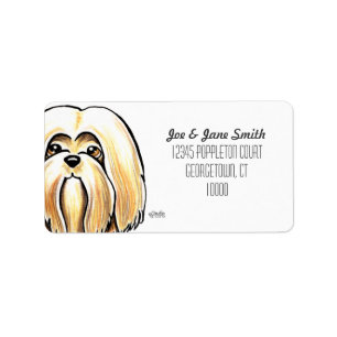 Lhasa Apso Anpassningsbar Färg Adressetikett