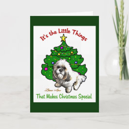 Lhasa Apso Christmas Gifts Helgkort
