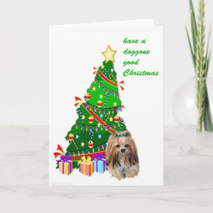 LHASA APSO CHRISTMAS HELGKORT