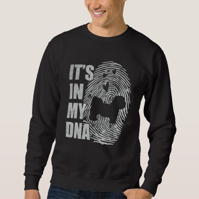 Lhasa Apso DNA Dog Mom Dad Dog Lång Ärmad Tröja (Framsida)