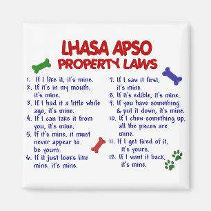 LHASA APSO egendomlagar 2 Magnet