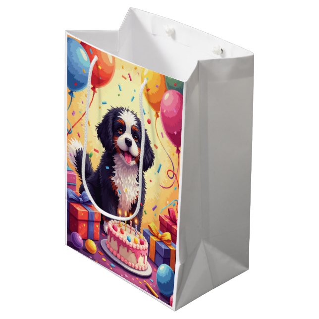 Lhasa Apso Födelsedagsfirande (Framsidan Vinklad)