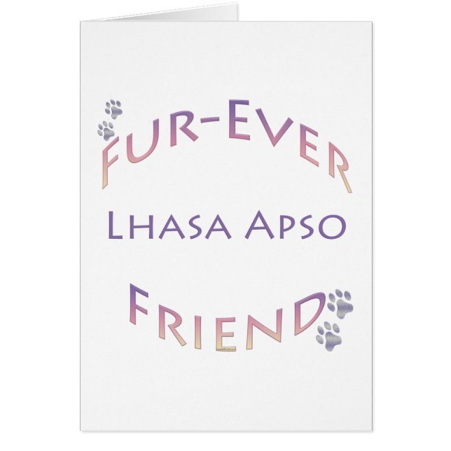 Lhasa Apso Furever Hälsningskort (Framsidan)