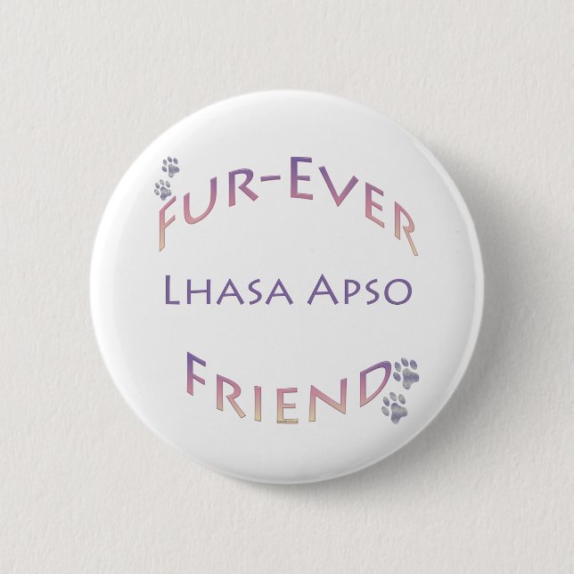 Lhasa Apso Furever Knapp (Framsida)