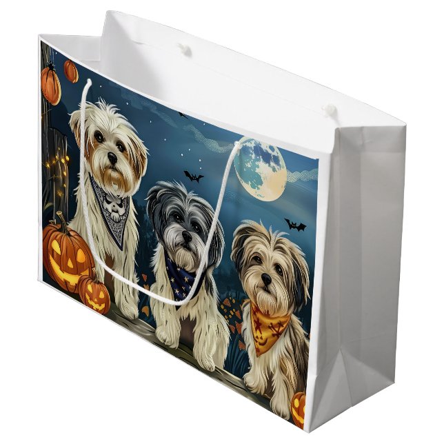 Lhasa Apso Halloween Spooky (Framsidan Vinklad)