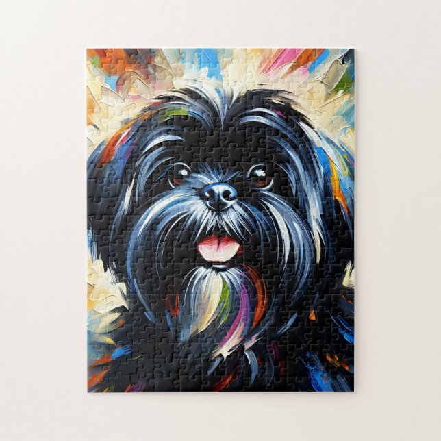 Lhasa Apso Hund Akryltryck Hundälskare Present Pussel (Vertikal)