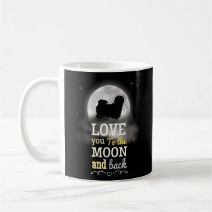 Lhasa Apso Hund Kärlek till Måne Kaffemugg