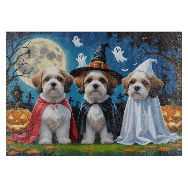 Lhasa Apso Hundar Pumpkin Halloween Funny (Framsidan)