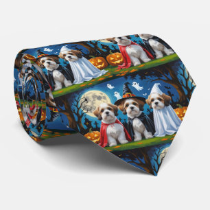 Lhasa Apso Hundar Pumpkin Halloween Funny Slips