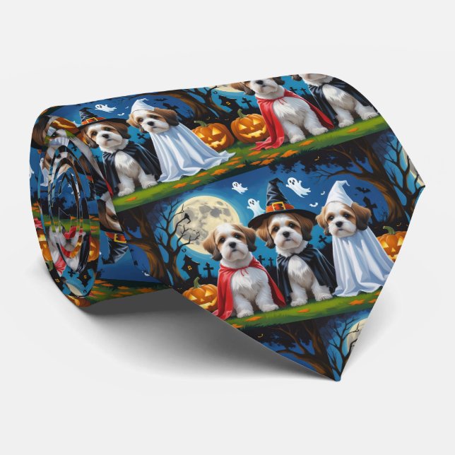 Lhasa Apso Hundar Pumpkin Halloween Funny Slips (Rullad)