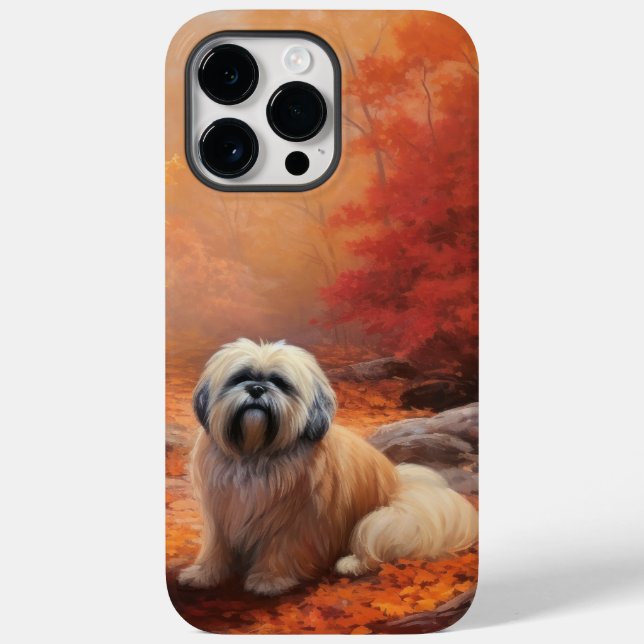 Lhasa Apso i Höst löv Fall Inspire (Baksida)