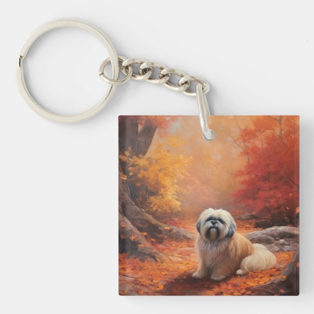 Lhasa Apso i Höst löv Fall Inspire (Framsidan)