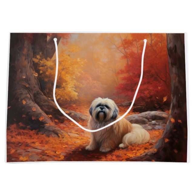 Lhasa Apso i Höst löv Fall Inspire (Framsidan)