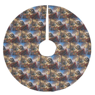 Lhasa Apso jul - högsäsong Julgransmatta Borstad Polyester