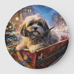 Lhasa Apso jul - högsäsong Stor Klocka