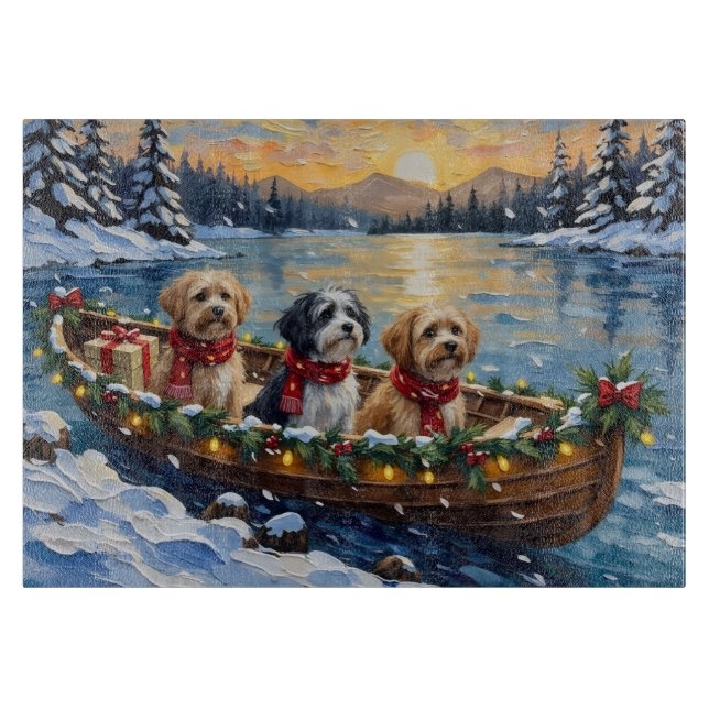 Lhasa Apso julbåt semester (Framsidan)