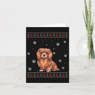 Lhasa Apso Julsötare Julafton Pet Animal Hund L Kort