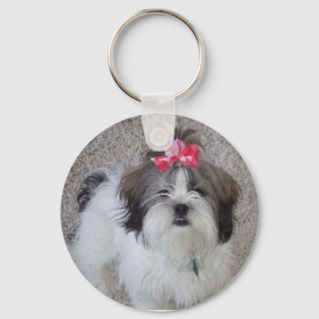 Lhasa Apso Keychain Nyckelring (Framsida)