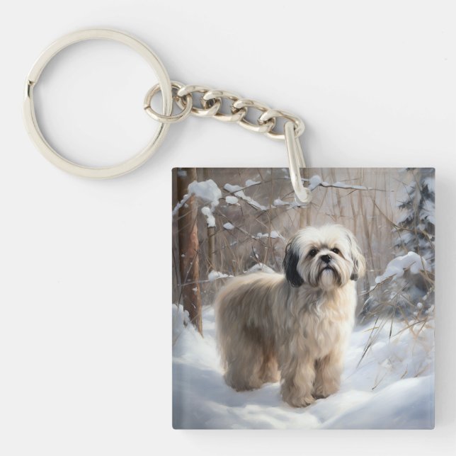 Lhasa Apso Låt det snöa jul (Framsidan)