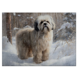 Lhasa Apso Låt det snöa jul