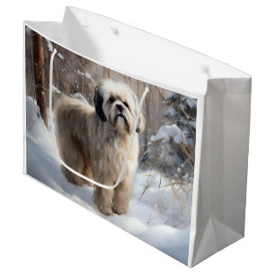 Lhasa Apso Låt det snöa jul