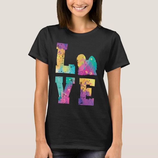 Lhasa Apso Love T Shirt (Framsida)