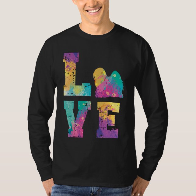 Lhasa Apso Love T Shirt (Framsida)