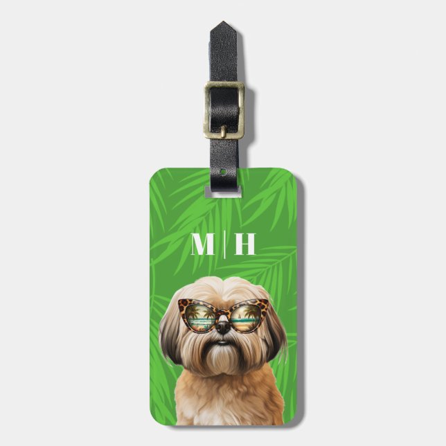 Lhasa Apso Luggage Taggs Bagagebricka (Vertikal Framsida)