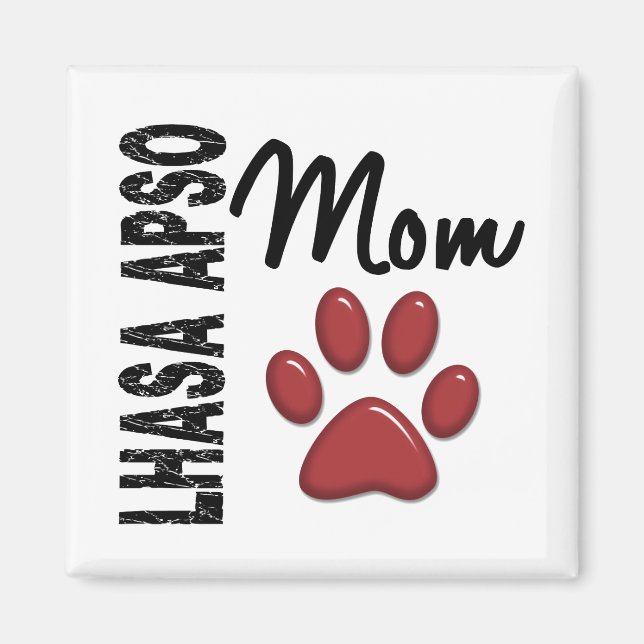 Lhasa Apso Mamma 2 Magnet (Framsidan)