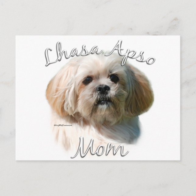 Lhasa Apso Mamma 2 Vykort (Framsida)