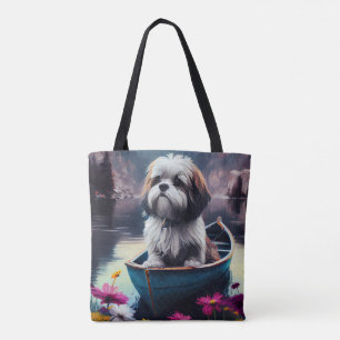 Lhasa Apso på åra: Ett naturskönt äventyr Tygkasse
