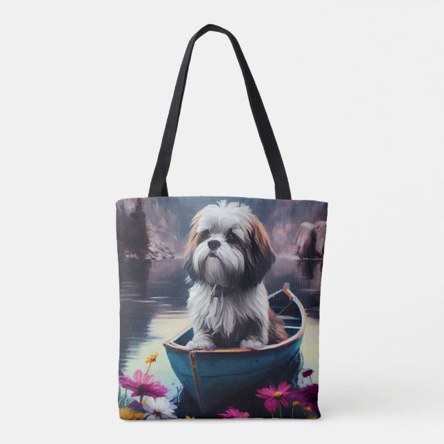Lhasa Apso på åra: Ett naturskönt äventyr Tygkasse (Baksida)