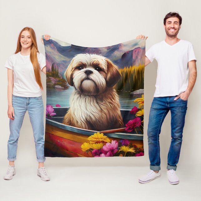 Lhasa Apso på en Paddle: En kristen Äventyr Fleecefilt (På plats)