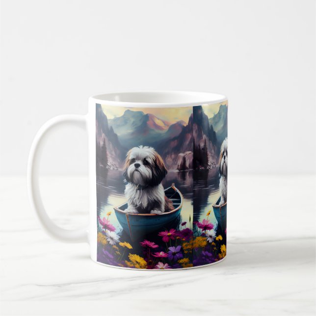 Lhasa Apso på en Paddle: En kristen Äventyr Kaffemugg (Vänster)