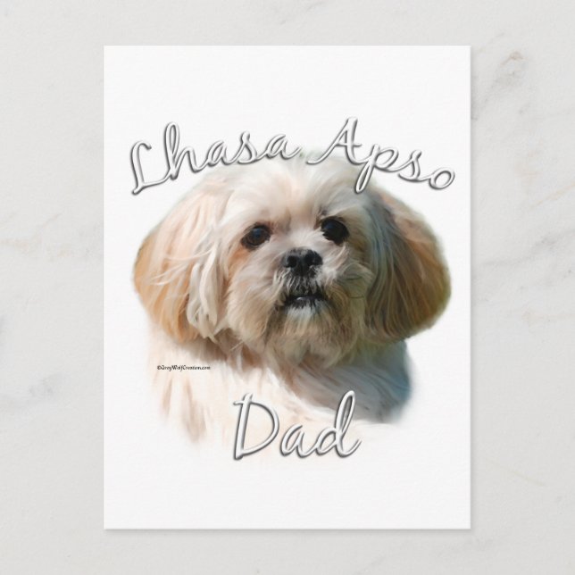 Lhasa Apso Pappa 2 Vykort (Framsida)