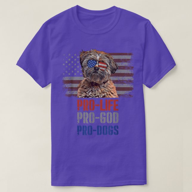 Lhasa Apso Pro Life Pro God Pro Hundar T Shirt (Design framsida)