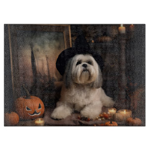 Lhasa Apso Pumpa Halloween Skräckinjagande