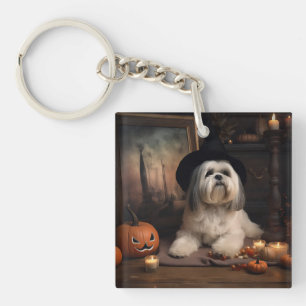Lhasa Apso Pumpa Halloween Skräckinjagande