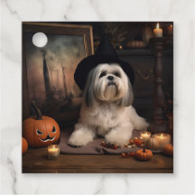 Lhasa Apso Pumpkins Halloween Scary