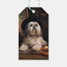 Lhasa Apso Pumpkins Halloween Scary
