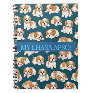 Lhasa Apso Puppy Notebook Journal Anteckningsbok