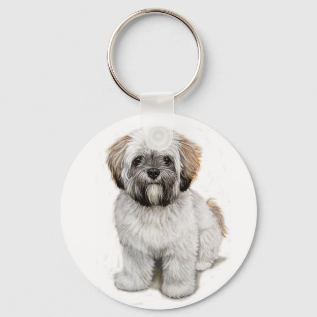 Lhasa apso Puppy nyckelring (Framsida)