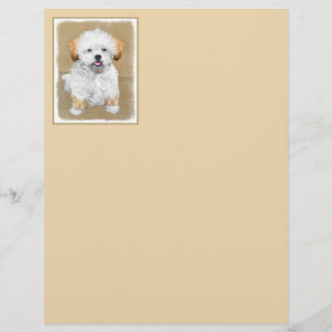 Lhasa Apso Puppy Painting - Cute Original Hund Art
