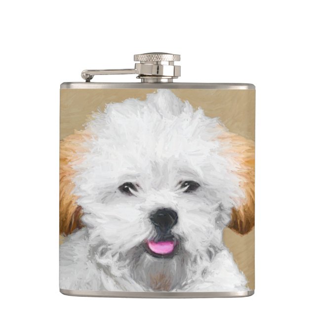 Lhasa Apso Puppy Painting - Cute Original Hund Art Fickplunta (Framsidan)