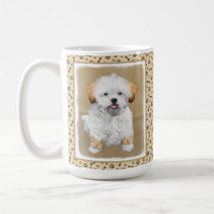 Lhasa Apso Puppy Painting - Cute Original Hund Art Kaffemugg